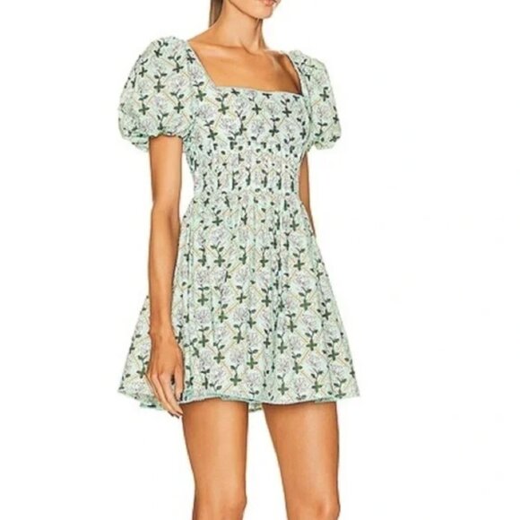 Agua By Agua Bendita Caramelo Herbal Print dress - Picture 2 of 4